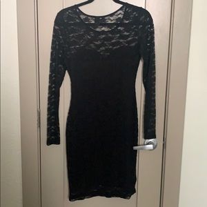 🎀 H&M Lace Bodycon Black Dress